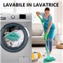 Lot de 4 chaussons vadrouille pour le sol, housses de copa réutilisables pour nettoyer, tissu de sol en microfibre hautement abs