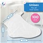 Lot de 100 Chaussettes Jetables en Plastique pour Pédicure et Paraffine