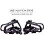 COZYROOMY Pedal SPD vélo Pédales avec Ceinture et Cage, Convient aux Vélo de Spinning, aux vélos d'exercice, Vélo Stationnaire e