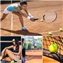 Snowtain 5 Pcs Cordon Élastique Balle,Accessoire d'entrainement de Tennis,Balle De Tennis Élastique avec Cordon,Accessoire d'ent