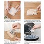 50pcs papier de nettoyage de cheveux de conception amovible, filet de nettoyage de brosse à cheveux, salon de coiffure de robe p