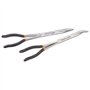 Beta 1009L/DP-S2 - Jeu de 2 pinces extra-longues à becs demi-ronds striés avec double articulation