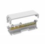 Arnocanali TP309 Bornier de terre pour connexions équitables avec couvercle avec barre en laiton 9 trous