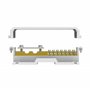 Arnocanali TP309 Bornier de terre pour connexions équitables avec couvercle avec barre en laiton 9 trous