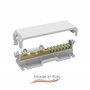 Arnocanali TP309 Bornier de terre pour connexions équitables avec couvercle avec barre en laiton 9 trous