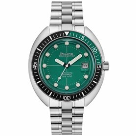 Montre Homme Bulova F100 TRIBUTE - STEEL Vert Argenté