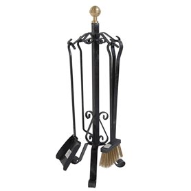 Set cheminée accessoires équipements pour cheminée cheminée fer forgé 65 cm
