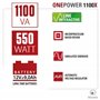 Atlantis Land OnePower PX1100 Alimentation d'énergie Non interruptible 1100 VA 4 Sortie(s) CA - Alimentations d'énergie Non inte