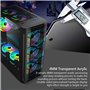 HDYD Boitier ATX Rose Gaming Case, Mid-Tower PC Gaming Case ATX/M-ATX/ITX - USB E/S Avant 3.0 Port - Panneaux Latéraux en Acryli