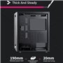 BBNB Boitier ATX Étui De Jeu, Étui De Jeu PC Au Milieu De La Tour ATX/M-ATX/ITX - Porceau De 3,0 USB 3.0 USB À l'avant - Panneau