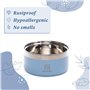 A CA MIA Gamelle pour Chien et Chat « Patera Line » en Acier Inoxydable hypoallergénique avec Chambre à Double Couche pour Alime