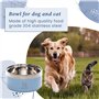 A CA MIA Gamelle pour Chien et Chat « Patera Line » en Acier Inoxydable hypoallergénique avec Chambre à Double Couche pour Alime