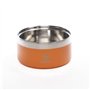 A CA MIA Gamelle pour Chien et Chat « Patera Line » en Acier Inoxydable hypoallergénique avec Chambre à Double Couche pour Alime