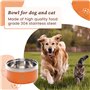 A CA MIA Gamelle pour Chien et Chat « Patera Line » en Acier Inoxydable hypoallergénique avec Chambre à Double Couche pour Alime