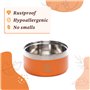 A CA MIA Gamelle pour Chien et Chat « Patera Line » en Acier Inoxydable hypoallergénique avec Chambre à Double Couche pour Alime