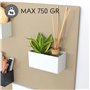 KalaMitica - Boîte magnétique "Gea", porte-objets pour tableau magnétique et autres surfaces métalliques - Design moderne, blanc