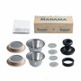 Madama - Capsule rechargeable et réutilisable compatible avec Dolce Gusto. Acier inoxydable et silicone de qualité alimentaire. 