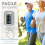 AIESI® Oxymètre de pouls doigt professionnel certifié avec écran couleur réglable A2, Piles, Etui en tissu, Manuel multilingue, 