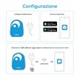ISIWI Orb Caméra IP WiFi Interne Surveillance Domestique,HD 1080P, Vue panoramique, détection de mouvements et Sons anormaux, Au