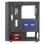 Nuwo Rodan R603 Noir Boîtier PC Gaming Mid Tower ATX, Micro-ATX, Mini-ITX, 4 Ventilateurs LED ARGB adressables de 120 mm préinst