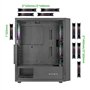 Nuwo Rodan R603 Noir Boîtier PC Gaming Mid Tower ATX, Micro-ATX, Mini-ITX, 4 Ventilateurs LED ARGB adressables de 120 mm préinst
