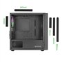 Nuwo Rodan R603 Noir Boîtier PC Gaming Mid Tower ATX, Micro-ATX, Mini-ITX, 4 Ventilateurs LED ARGB adressables de 120 mm préinst
