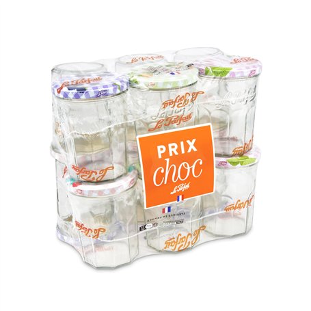 Le Parfait 1978030.0 Lot de 12 Confituriers Verre Transparent 24