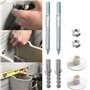 Kit de fixation (8 pièces) pour lavabo suspendu vis/goujon Ø10x120mm à double filetage - cheville E12 évier sanitaire béton briq