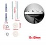 Kit de fixation (8 pièces) pour lavabo suspendu vis/goujon Ø10x120mm à double filetage - cheville E12 évier sanitaire béton briq