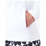 Love Moschino Veste à Capuche zippée, Blanc Optique, 50 Femme