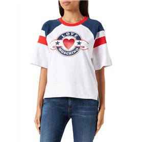 Love Moschino Sweat-Shirt à Manches Courtes Comfort Fit Maillot de survêtement