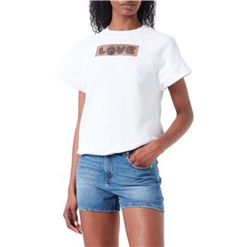 Love Moschino Sweat-Shirt à Manches Courtes Comfort Fit Maillot de survêtement