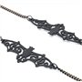 Outletissimo® Cordon de chaîne pour lunettes homme femme avec fantaisie vampire style gothique Cosplay couleur noire avec extrém
