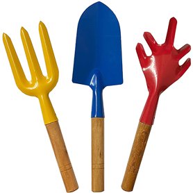 kippen 6022LX Lot de 3 Outils de Jardin avec poignée en Bois Verni