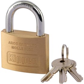Kippen 2002AX - Cadenas à arc avec corps en laiton de 20 mm