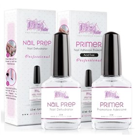 Nail Prep et Primer Onlges Gel uv 12ml - 2pz.- Primer NON ACIDE Promoteur d'adhérence et déshydratant ongles préparation pour Am