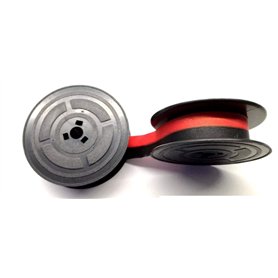 Ruban de machine à écrire en tissu double enroulement noir / rouge pour OLIVETTI