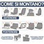 Susy Shop Housses de siège universelles Kit Avant et Arrière Diverses couleurs Soft Confortable Respirant Protection pour Sièges