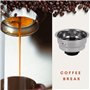 DL SERVICE Filtre 2 tasses compatible avec De'Longhi Machine à café, petit filtre réducteur compatible avec différents modèles