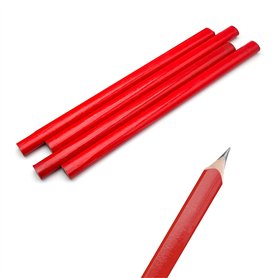 BullTek Lot de 4 crayons ovales de charpentier