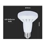 LEDLUX 4 pièces Lampe LED E27 R80 Réflecteur 9W = 90W 220V Blanc Chaud 3000K