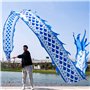 Ruban de danse du dragon – Ruban de fitness dragon bleu