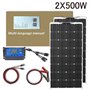 BEIJIAYI Panneau Solaire Flexible 2 * 500w, Panneaux Solaires Photovoltaïques Monocristallins Chargeur Solaire Photovoltaïque 10