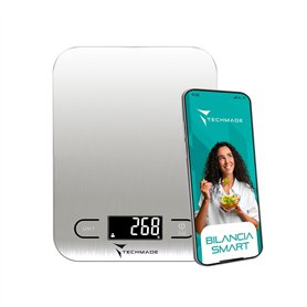 Techmade - Balance de Cuisine Numérique | Précision jusqu'à 5000g | Écran LED Clair | Connectée à Appli Nutrition | Comptage Nut