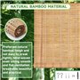 Naturel Store Bambou Avec Levage, Ombrage Store Exterieur Enrouleur, Personnalisable 45-180cm Rétro Stores à Rouleaux Romains Pr