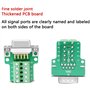 PENGLIN Connecteur de dérivation DB9 - Boîtier en métal sans soudure RS232 D-SUB série vers port 9 broches - Adaptateur mâle - C