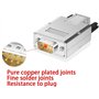 PENGLIN Connecteur de dérivation DB9 - Boîtier en métal sans soudure RS232 D-SUB série vers port 9 broches - Adaptateur mâle - C