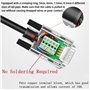 PENGLIN Connecteur de dérivation DB9 - Boîtier en métal sans soudure RS232 D-SUB série vers port 9 broches - Adaptateur mâle - C