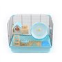OMEM Pets Petit Terrain de Jeux en Bois balançoire Jouets pour Hamster