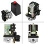 Pressostat de compresseur d'air de qualité Lefoo 90-120 PSI 4 ports avec échappement